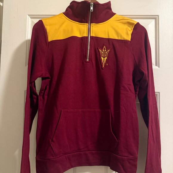Victoria's Secret PINK ASU Quarter-Zip Sweatshirt XS - Picture 1 of 3